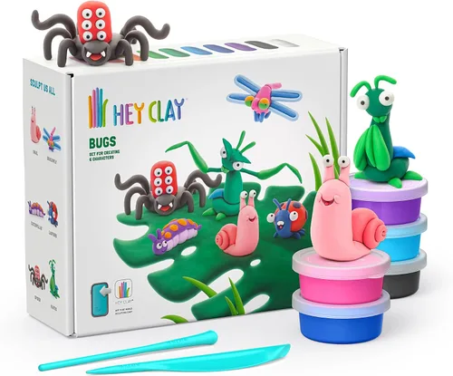 Vista 17 de HEY CLAY Fat Brain Toys Australian Animals Modeling Air Dry Clay for Kids 4-8 Craft Kits Multicolor