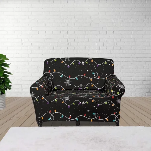 Vista 73 de Boatee Fundas de sofá de 1 pieza con diseño de copo de nieve azul, fundas elásticas para sofá, 1 cojín, protección de muebles, decoración para sala