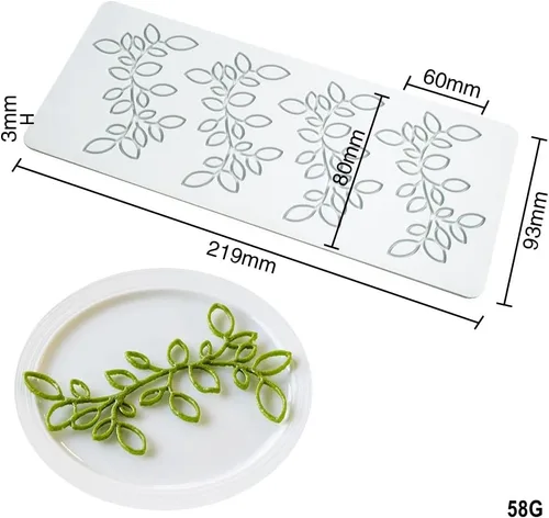 Vista 2 de Molde de silicona de hojas huecas para caramelo de chocolate 3D, molde de caramelo de hojas huecas para alimentos, decoración de comidas, molde