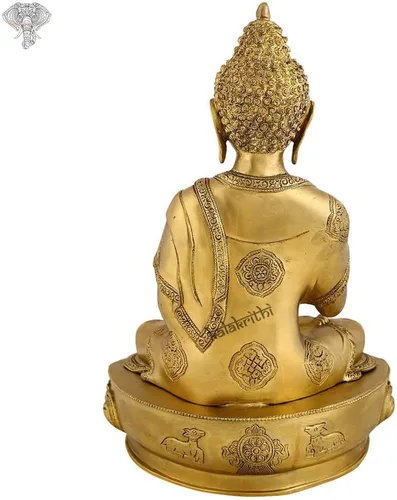 Vista 6 de kalakrithi Estatua de Buda – 17" Estatua de Buda – 17 inches
