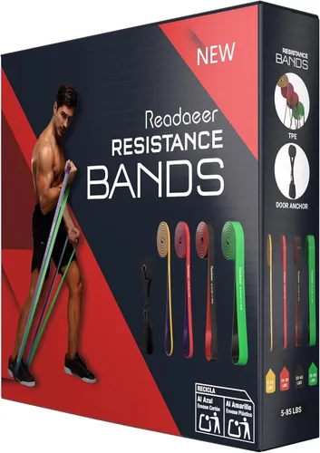 Vista 8 de Pull Up Assitance Bands, 5 Level Resistance Bands for Working Out, Pull Up Bands Set for Men & Women, Exercise Bands for Full-Body Training(5-125LBS)