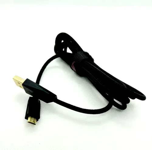 Vista 3 de LZYDD Cable de datos de carga USB para mouse ASUS ROG Gladius II inalámbrico G2 Spatha óptico para juegos (micro puerto negro)
