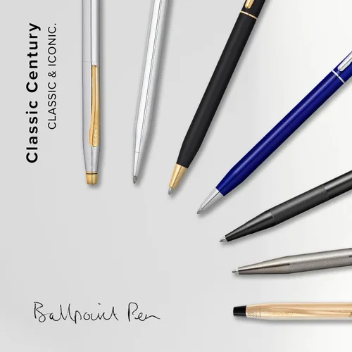 Vista 7 de Cross Classic Century Refillable Ballpoint Pen Presented in a Luxury Gift Box - Medium Point, Black Ink, Lustrous Chrome