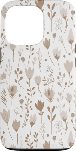 Vista 10 de Floral Flowers Wildflowers Garden Botanical Love Beige White Case for iPhone 16