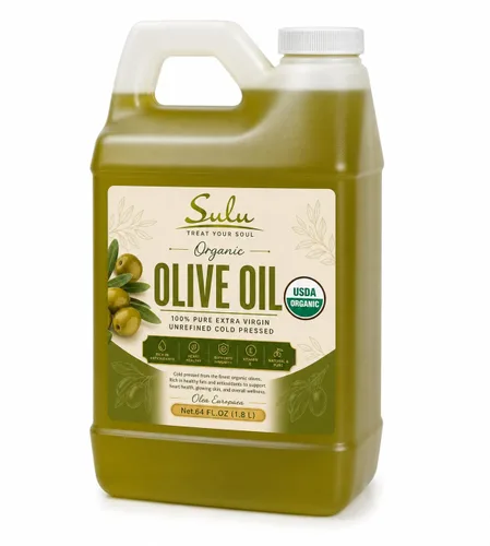 Vista 5 de Aceite de oliva orgánico extra virgen prensado en frío USDA (16 onzas líquidas)