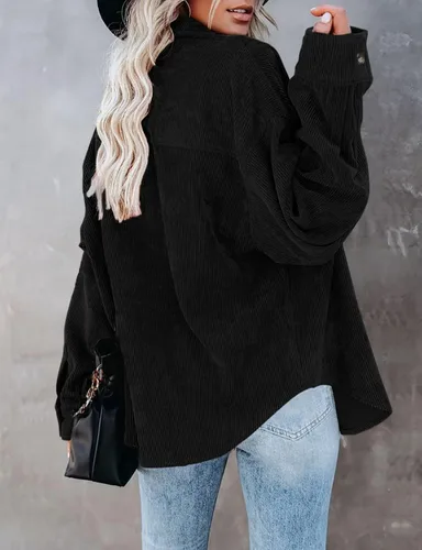 Vista 121 de ZOLUCKY Chaqueta de manga larga con botones para mujer, talla grande, blusas