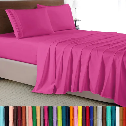 Vista 31 de Elegant Comfort - Juego de sábanas de lujo de 4 piezas - Ropa de cama de lujo de 1500 hilos, calidad de hotel prémium, microfibra, resistente a