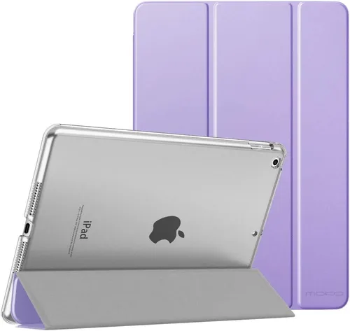 Vista 30 de MoKo - Funda compatible con iPad 2019, fina, ligera, inteligente, carcasa, cubierta de soporte con protector trasero traslúcido esmerilado 1-Oro Rosa