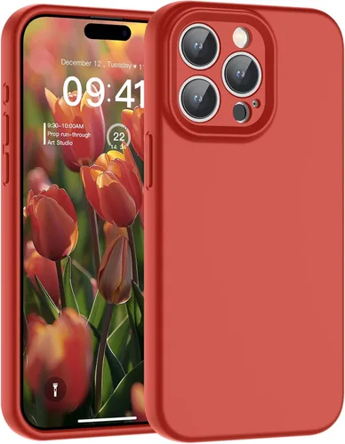 Vista 75 de SUPFINE - Funda diseñada para iPhone 12, silicona líquida premium con [forro de microfibra suave antiarañazos][protección de cámara mejorada], funda
