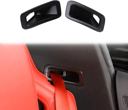 Vista 10 de Daeiclru Funda para cinturón de seguridad de asiento de automóvil compatible con Chevrolet Corvette C8 2020-2023, soportes de cinturón de seguridad
