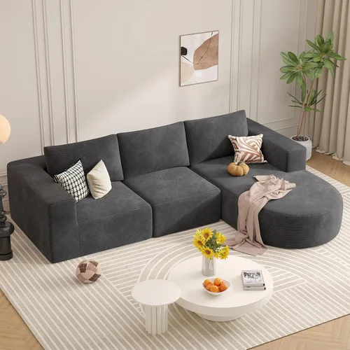 Vista 27 de Sofá cama modular, sofás de nube convertibles para sala de estar, 2 tumbonas de pana sin hueso, sofá cama de gran tamaño para dormitorio,