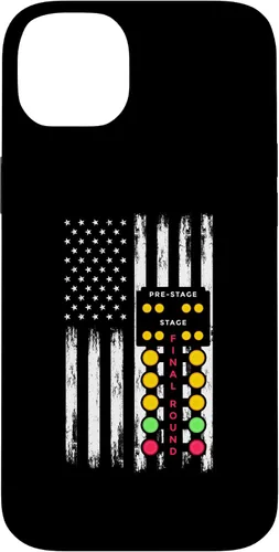 Vista 15 de American Flag Drag Strip Auto Tree Light Racecar Driver Case for iPhone 16