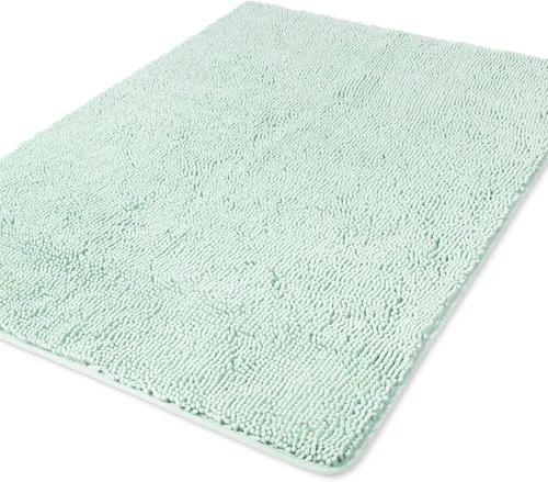 Vista 169 de Yeaban Alfombra de pasillo de baño de 24 x 72 pulgadas, antideslizante, alfombra de baño larga de felpilla gruesa, absorbente y lavable, alfombra