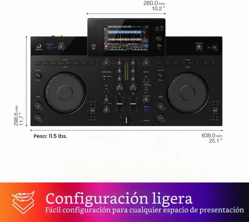 Vista 8 de AlphaTheta XDJ-AN 2-Channel All-in-One DJ System, Touchscreen, Wi-Fi