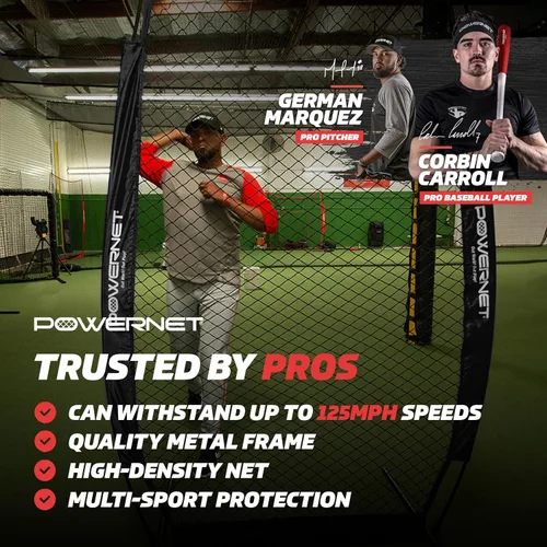 Vista 2 de PowerNet Baseball Training Equipment Baseball Net, Portable Softball Batting Practice Pitching Screen, 7-FT I-Screen or A-Frame Pitching Net