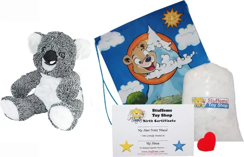 Vista 2 de Teddy Mountain Crea tu propio Kelvin The Koala, un amigo divertido y oso (kit de peluche de 16 pulgadas) con bonita mochila