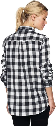 Vista 4 de Ellos Camisa de franela a cuadros de talla grande para mujer