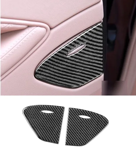 Vista 23 de ontto Accesorios de coche Fibra de carbono Exterior Cuerpo Frente Decoración Pegatinas Fit para Mercedes-Benz CLS C219 2004-2009 Negro
