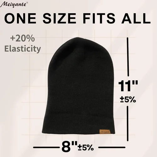 Vista 2 de Meiyante Gorros gorros para hombres y mujeres, gorras de calcetines cálidas para hombres y mujeres, sombreros térmicos de punto con puños, regalo