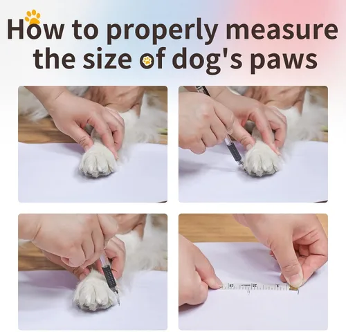 Vista 7 de BINGPET 6 calcetines para perros para evitar lamer patas con agarres para suelos de madera dura, antideslizantes, zapatos de invierno para mascotas
