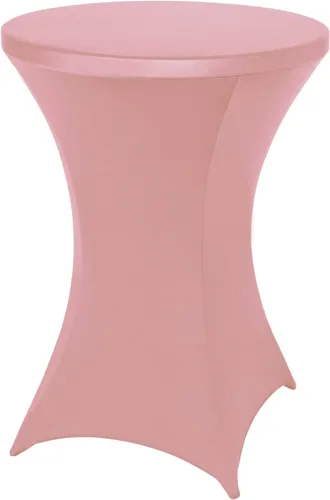 Vista 11 de FestiCorp Mantel de Mesa Negro de Spandex, Manteles Ajustados para Cóctel, Manteles Elásticos Redondos para Mesa Alta para Fiestas, Bar, Bodas