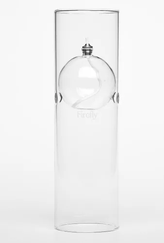 Vista 4 de Firefly Fuels - Vela de aceite de vidrio recargable, transcend 6.5 pulgadas estilo huracán para interiores y exteriores. Vela limpia para cenas
