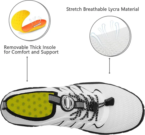 Vista 2 de Tenis impermeables para hombres y mujeres, descalzo, calcetín acuático de secado rápido para usar al aire libre, calzado deportivo para kayak