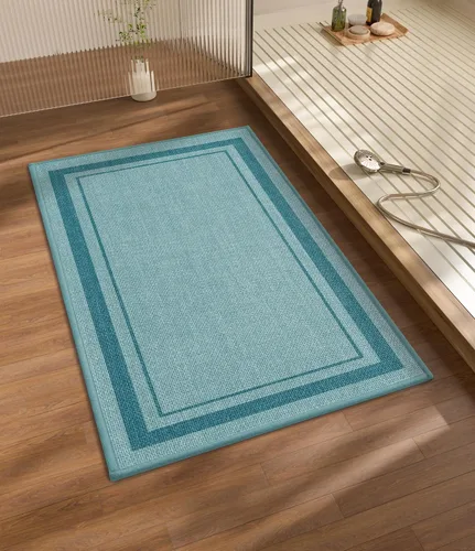 Vista 39 de chakme Juego de 2 alfombras de baño ultrafinas, absorbentes, antideslizantes, lavables a máquina, color beige oscuro, 17 x 24 pulgadas + tapete