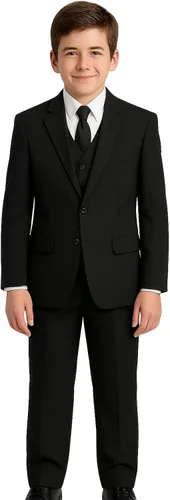 Vista 10 de Avery Hill Traje formal de 5 piezas para niños con camisa y chaleco