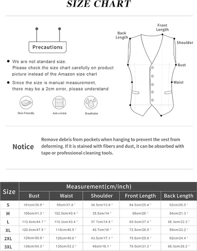 Vista 5 de GUSLESON Chalecos de traje con cuello en V para hombre, color sólido, formal, ajustado, chaleco de negocios