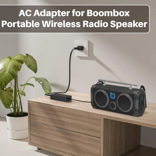Vista 3 de Cable de alimentación DC de 22 V compatible con Bumpboxx Flare 8 200 vatios máx. 200 W, cable de alimentación inalámbrico portátil para altavoz