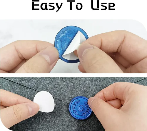 Vista 3 de 100 calcomanías adhesivas de cera con letra S, hechas a mano, sin necesidad de sellar, rasgar y usar calcomanías de cera para invitaciones de boda