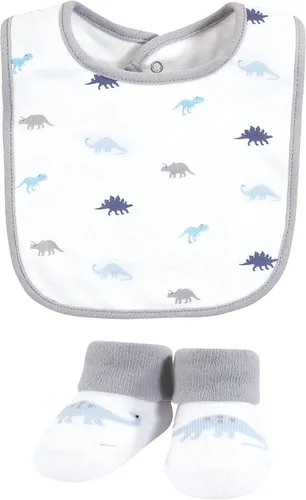 Vista 6 de Hudson Baby Conjunto de babero y calcetines unisex de algodón para bebé