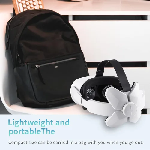 Vista 7 de Correa para la cabeza compatible con Oculus Quest 2 Elite correa para la cabeza de repuesto con espuma súper suave soporte mejorado e inmersión