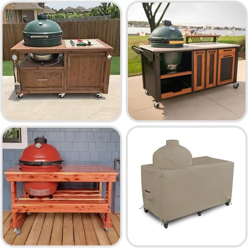 Vista 7 de Covers & all Funda para parrilla Big Egg, 12 onzas, impermeable, resistente a los rayos UV y a la intemperie, cubierta de PVC para exteriores