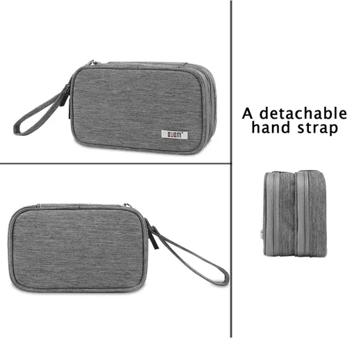 Vista 6 de BUBM Estuche de almacenamiento de doble compartimento compatible con 3DS3DS XLNew 2DS XL y accesorios, bolsa de transporte protectora, estuche