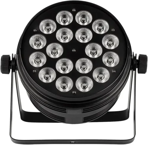 Vista 2 de Monoprice 18 x 10 vatios RGBW 4 en 1 LED Flat Par Luz de escenario para bandas, DJs, banquetes, bodas - Serie Stage Right