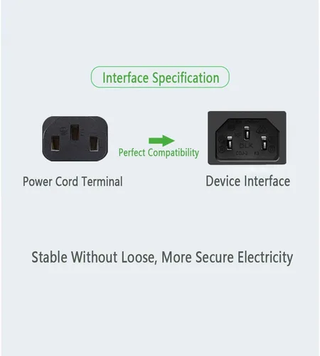 Vista 4 de Cable de alimentación de repuesto compatible con olla a presión eléctrica, olla instantánea, olla arrocera, máquina de leche de soja, microondas