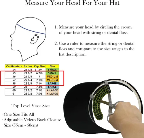 Vista 4 de Top Level Sun Sports Visor Men Women - One Size Cap Hat