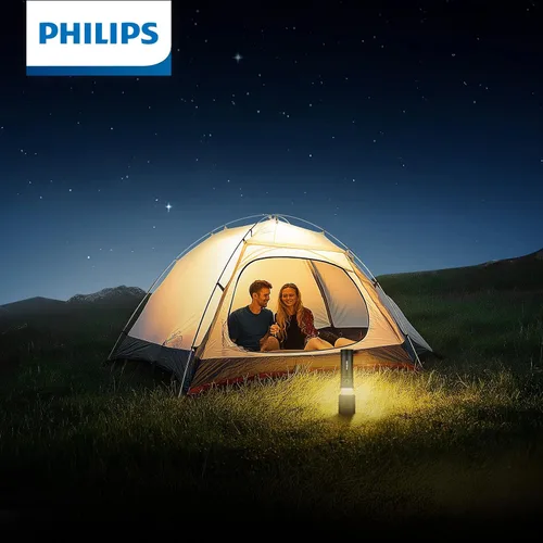Vista 8 de Linternas Philips recargables de alto lúmenes con lente de encendido, linternas tácticas de 2500 lm con lámpara de camping, linterna LED de 2
