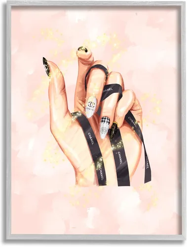 Vista 11 de Stupell Industries Esmalte de uñas glamuroso estilo de moda a mano, diseño de Ziwei Li