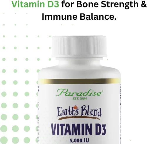 Vista 7 de Paradise Herbs Earth's Blend Vitamina D3, 90 Cápsulas Vegetarianas