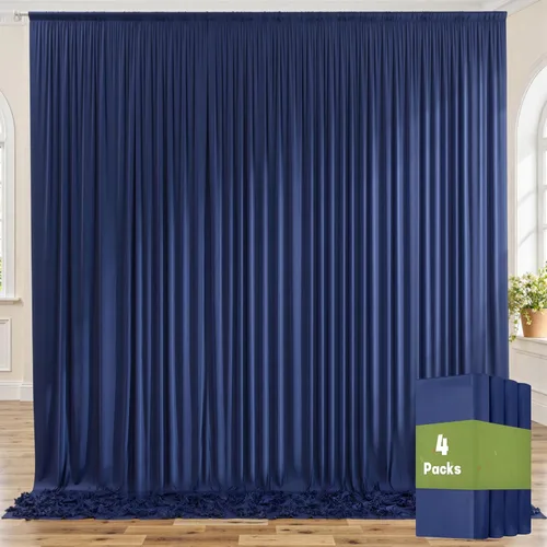 Vista 89 de Cortinas de fondo negras negras sin arrugas para fiestas, cortinas de tela gruesa para telón de fondo de fotos para cumpleaños, bodas, baby shower