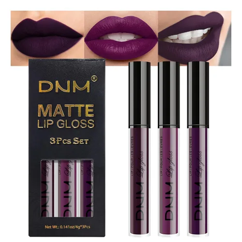 Vista 64 de evpct Juego de 2 lápices delineador de labios y lápiz labial líquido mate de 24 horas, color ciruela púrpura, maquillaje para mujer, lápiz labial