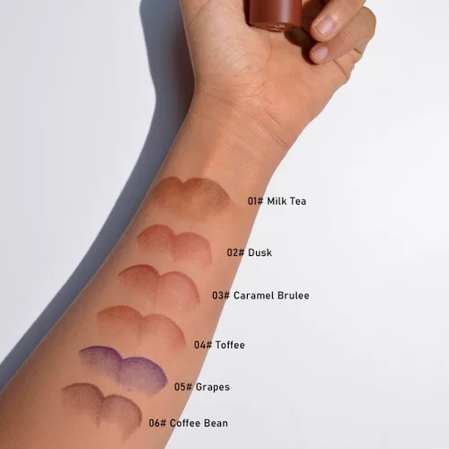 Vista 18 de BAISEN DIARY 2 en 1 doble punta mate delineador de labios y brillo de labios, lápiz combinado de labios marrón nude degradado, delineador de labios
