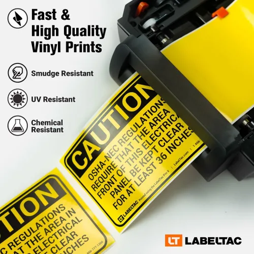 Vista 2 de Suministro de etiquetas LT4/LT4P/LTPX 0.5" x 150' Negro Print Long-Lasting Labels on Durable Water & Chemical Resistant Vinyl - Ideal for a Wide