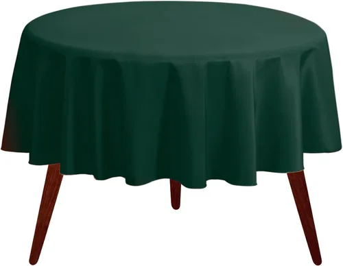Vista 10 de Gee Di Moda Mantel redondo verde manzana de 70 pulgadas para mesas redondas de 24 a 48 pulgadas, tela lavable resistente, para mesa de bufé, fiesta