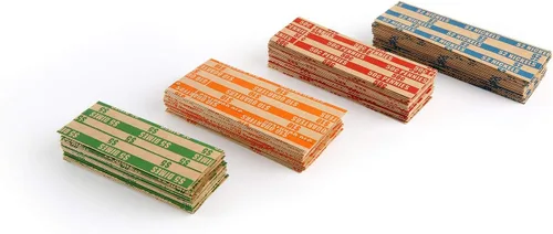 Vista 8 de L LIKED Rollos de Envoltorios para Monedas, 100 Unidades, Denominaciones Variadas para Monedas de Un Centavo, Cinco Centavos, Diez Centavos