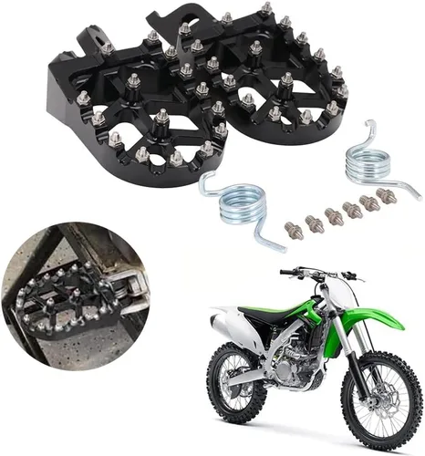 Vista 13 de AnXin Estriberas Reposapiés Pedales de Pie Apoyos CNC MX para KLX300 KLX300R KLX300SM 97-07 20-24 KLX250 06-20 KLX250S 09-14 KLX250R 94-96 KLX650
