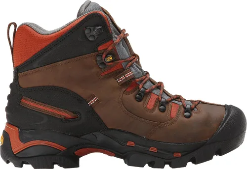Vista 4 de KEEN Utility Botas de trabajo impermeables Pittsburgh de 6" con punta suave para hombre, marrón cascade/marrón Bombay